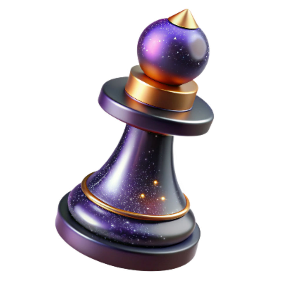 beautiful artistic Chess Piece Pawn Perspective View Cutout premium png