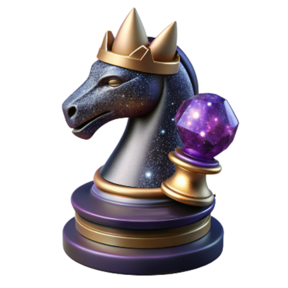 dramatic traditional Chess Piece Knight Perspective View Cutout authentic png