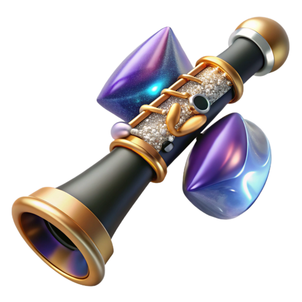 extraordinary artistic Clarinet Front View Isolated Element high quality png