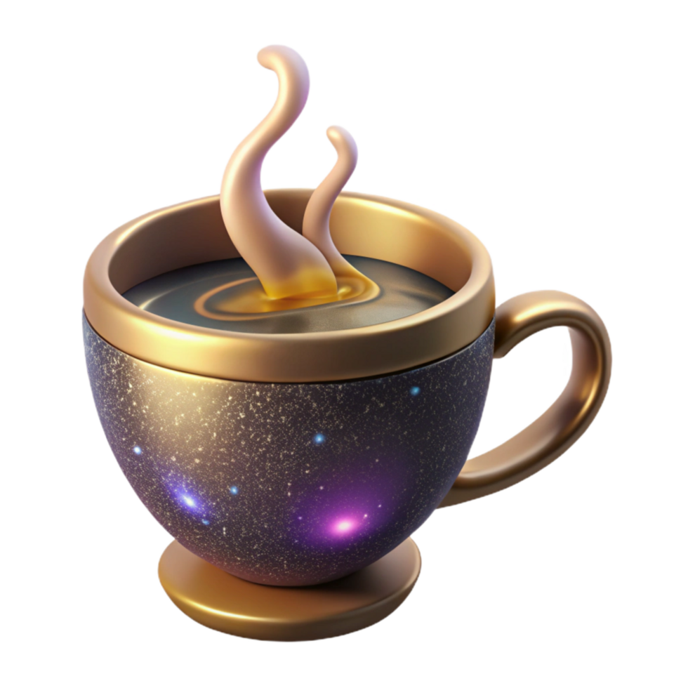 extraordinary abstract Coffee Cup with Steam Cutout with Top View exclusive png