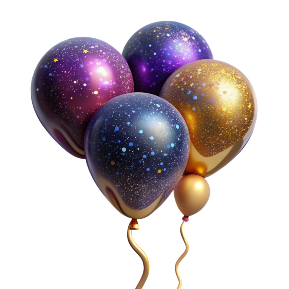 stunning vintage Colorful Balloons Floating Upward Isolated Element professional png