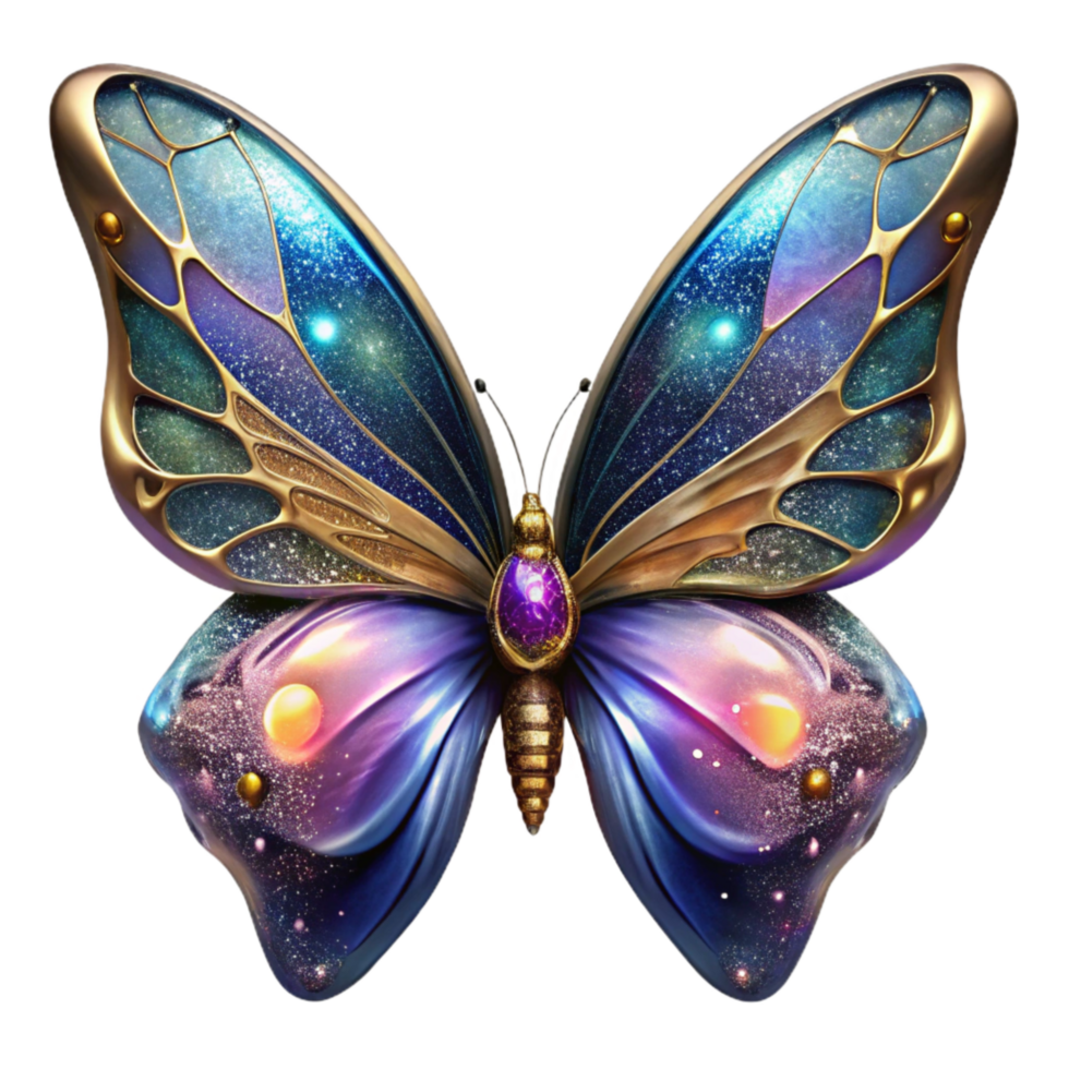 beautiful classic Colorful Butterfly Top View Transparent Background original png