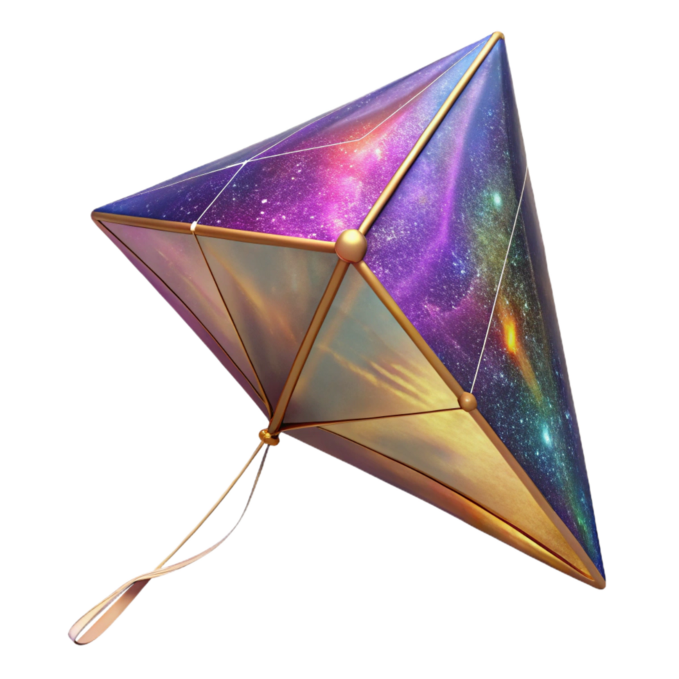 extraordinary creative Colorful Kite in Flight Angled View Isolated Element genuine png