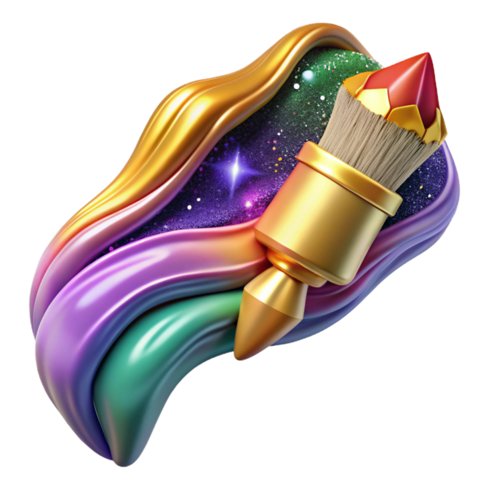 beautiful modern Colorful Paintbrush Strokes Transparent Background authentic png