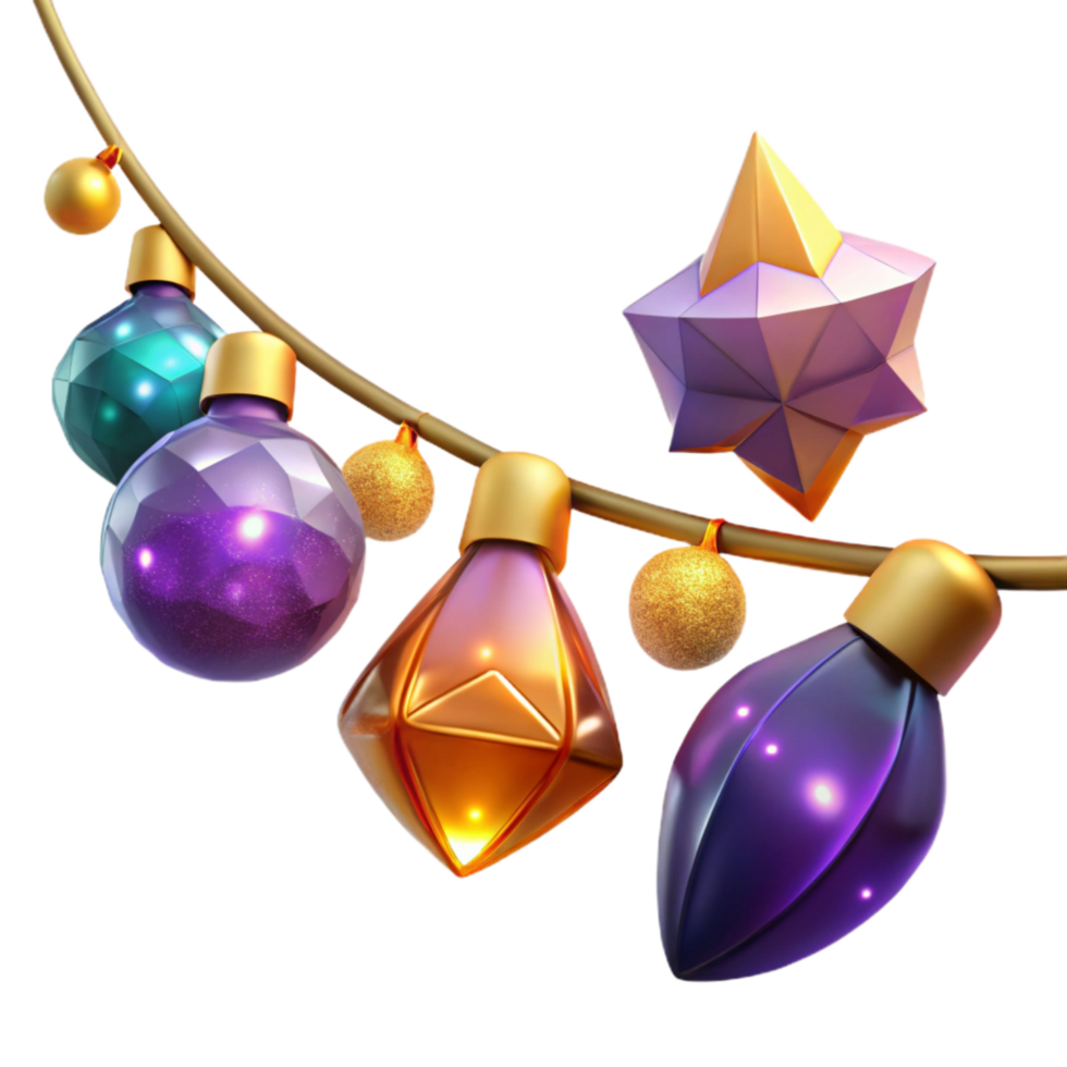 extraordinary minimalist Colorful Party Lights String Transparent Background exclusive png