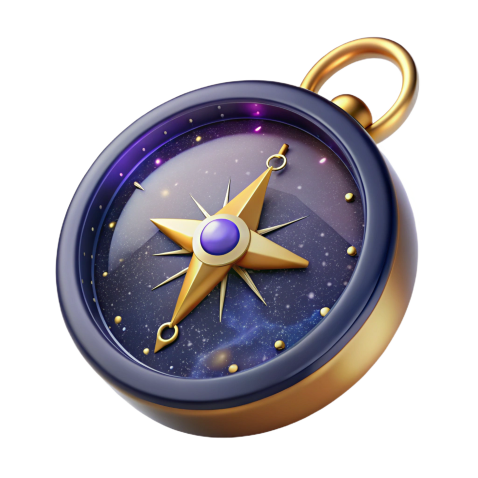 vibrant minimalist Compass with Illuminated Dial Cutout Isolated exclusive png