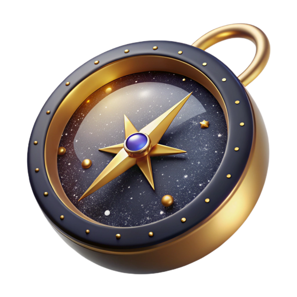 extraordinary minimalist Compass with Spinning Needle Seeking Direction Isolated Cutout original png