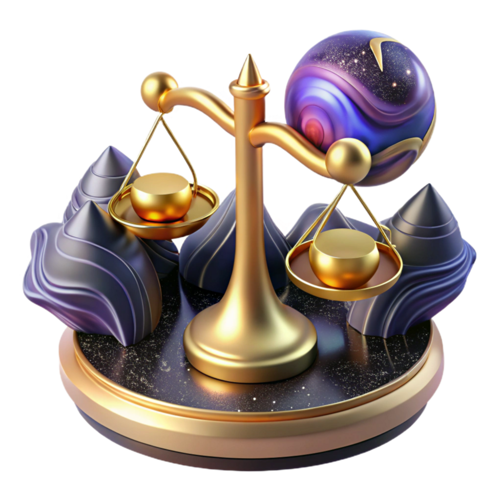 elegant contemporary Conceptual Scale Tipping Towards Reward Isolated original png