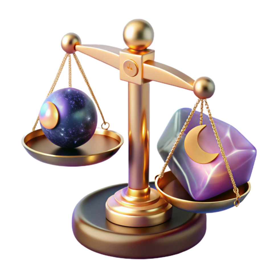 elegant traditional Conceptual Scale with Right and Wrong Text Isolated original png