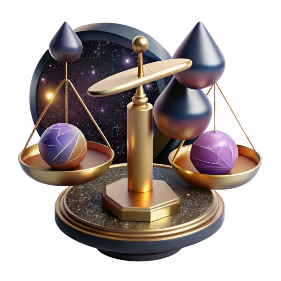 extraordinary abstract Conceptual Scale Weighing Risk and Reward original png