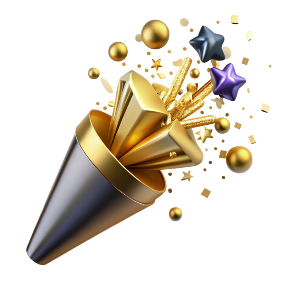 wonderful modern Confetti Explosion Side View Isolated Element original png