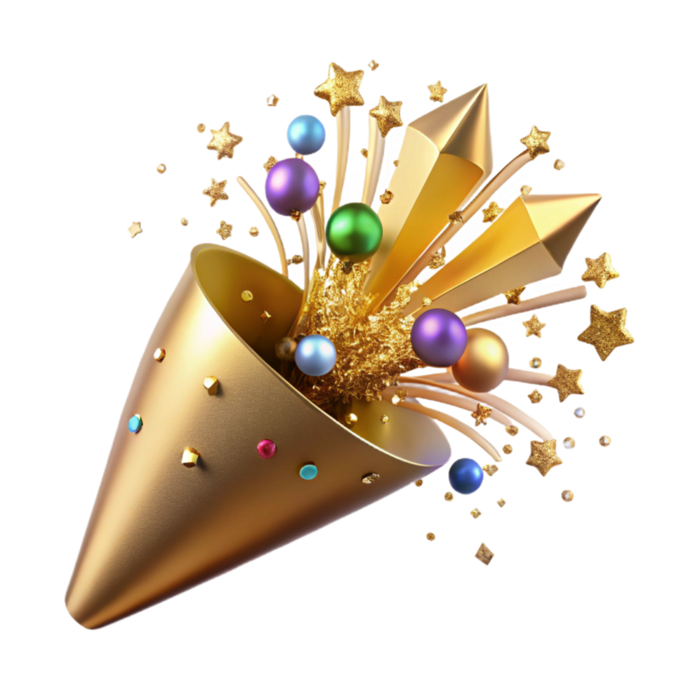 extraordinary traditional Confetti Explosion Side View Isolated Element genuine png