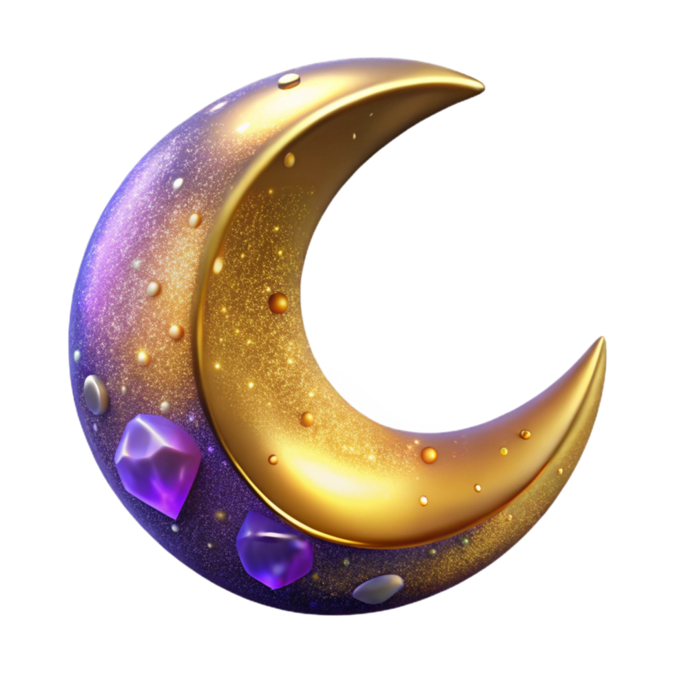 dramatic minimalist Crescent Moon Isolated with Soft Glow authentic png