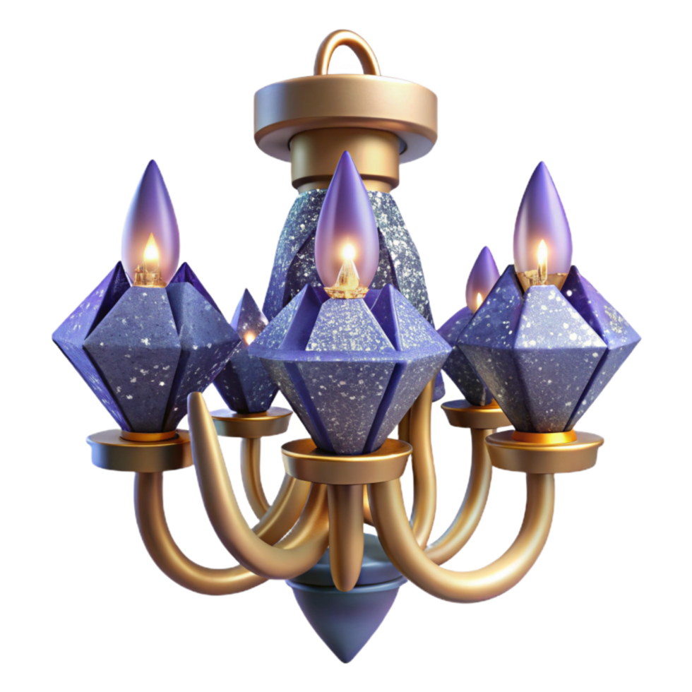 wonderful minimalist Crystal Chandelier Cutout with Sparkling Light high quality png