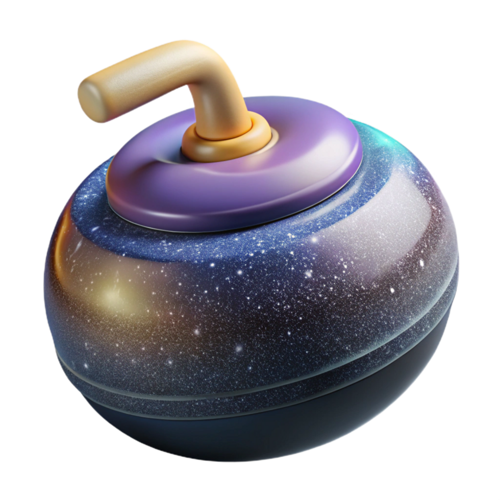 vibrant modern Curler Releasing Stone with Precision Transparent high resolution png