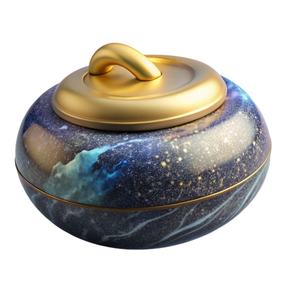 beautiful traditional Curling Stone Gliding on Ice Isolated with Smooth Texture original png