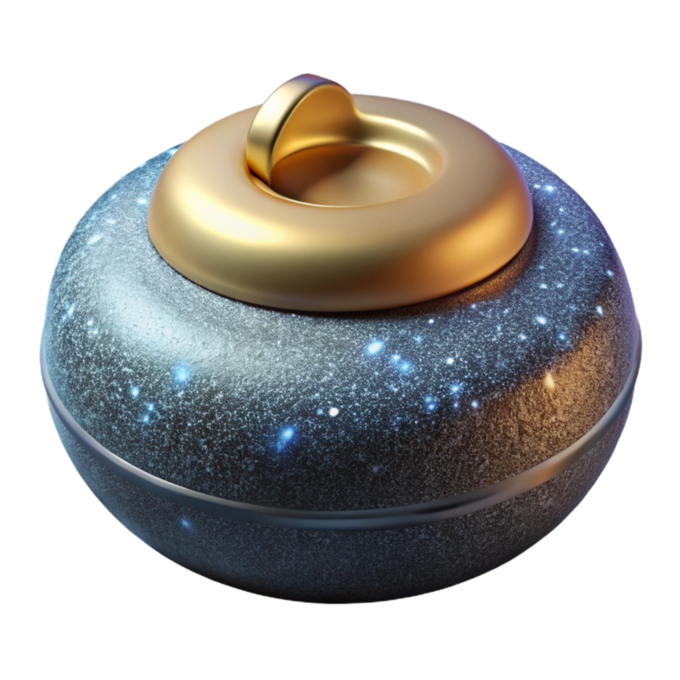 impressive traditional Curling Stone Gliding on Ice Isolated with Smooth Texture original png