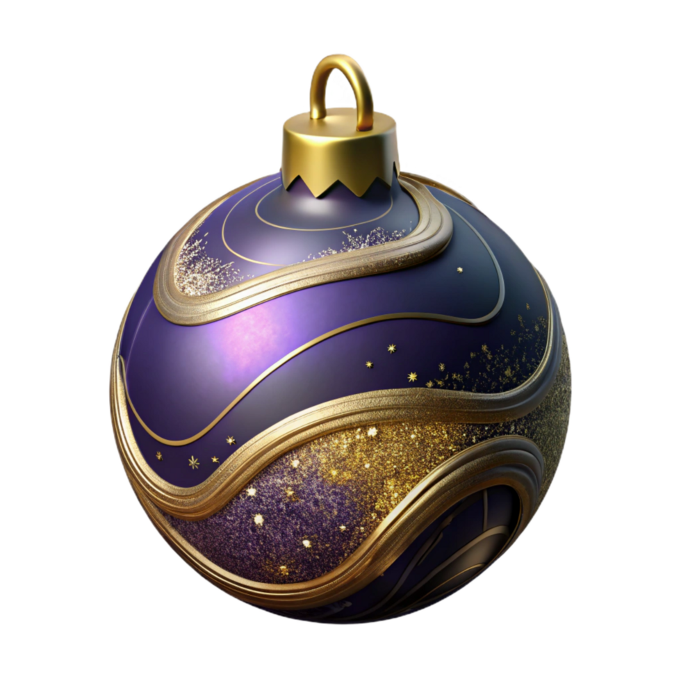 stunning vintage Decorated Christmas Ornament Isolated on Transparent Background authentic png