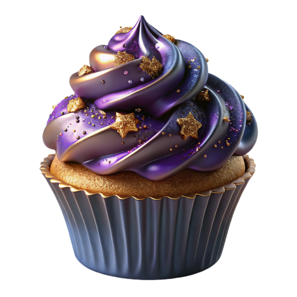 beautiful artistic Decorated Cupcake with Sprinkles Transparent Cutout genuine png