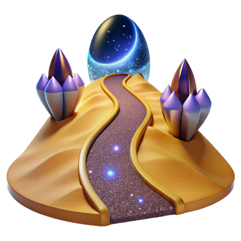 impressive classic Desert Path Leading to Oasis Transparent Element high resolution png