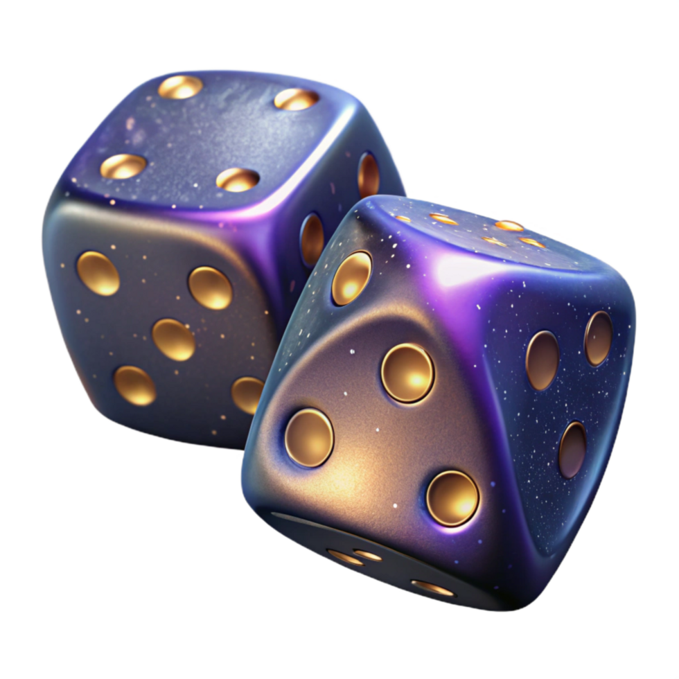 vibrant traditional Dice Showing Double Sixes Luck Concept Isolated high quality png