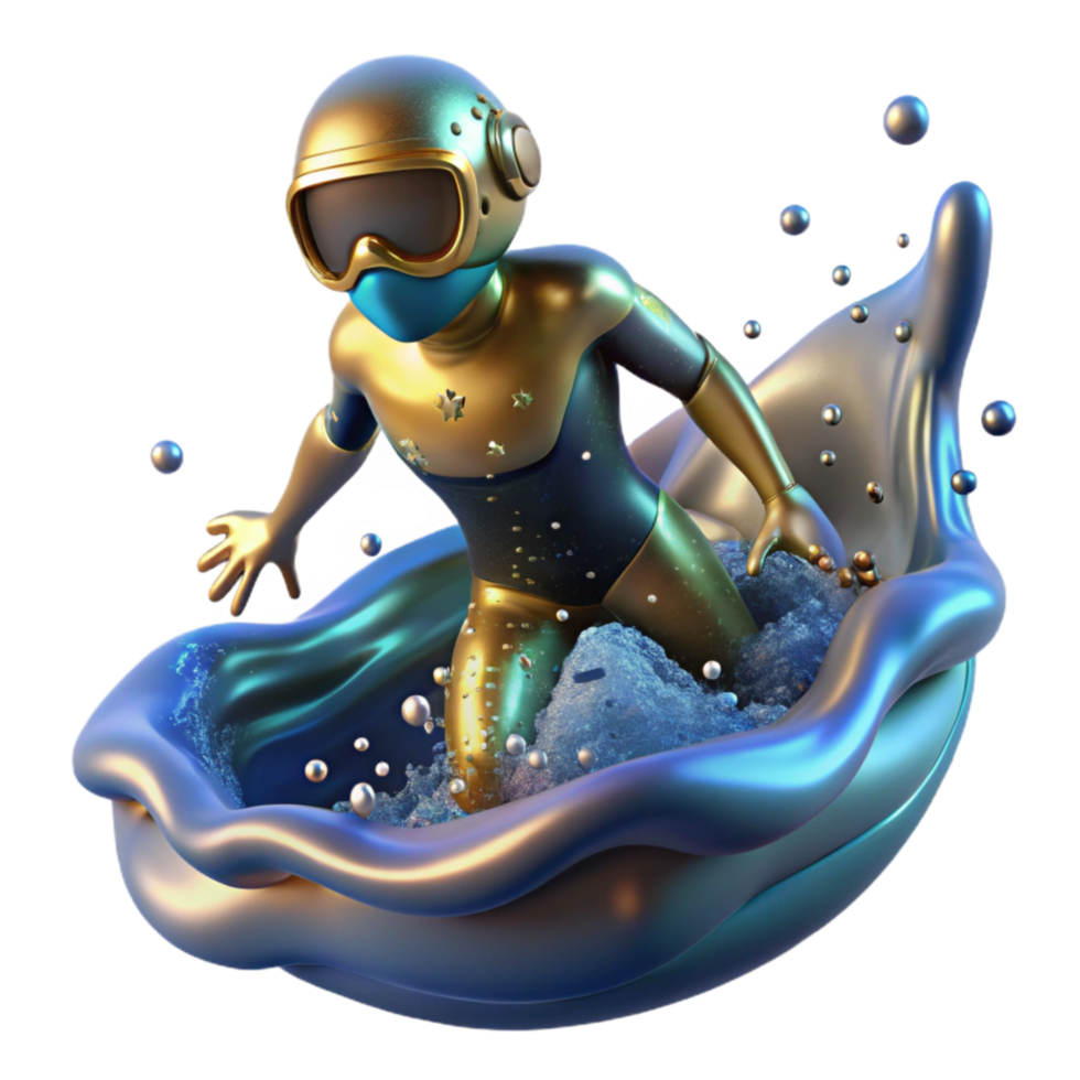 elegant contemporary Diver Entering Water Splashing Cutout high quality png