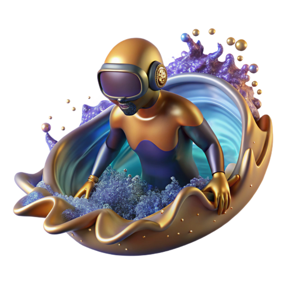 dramatic classic Diver Entering Water Splashing Cutout authentic png