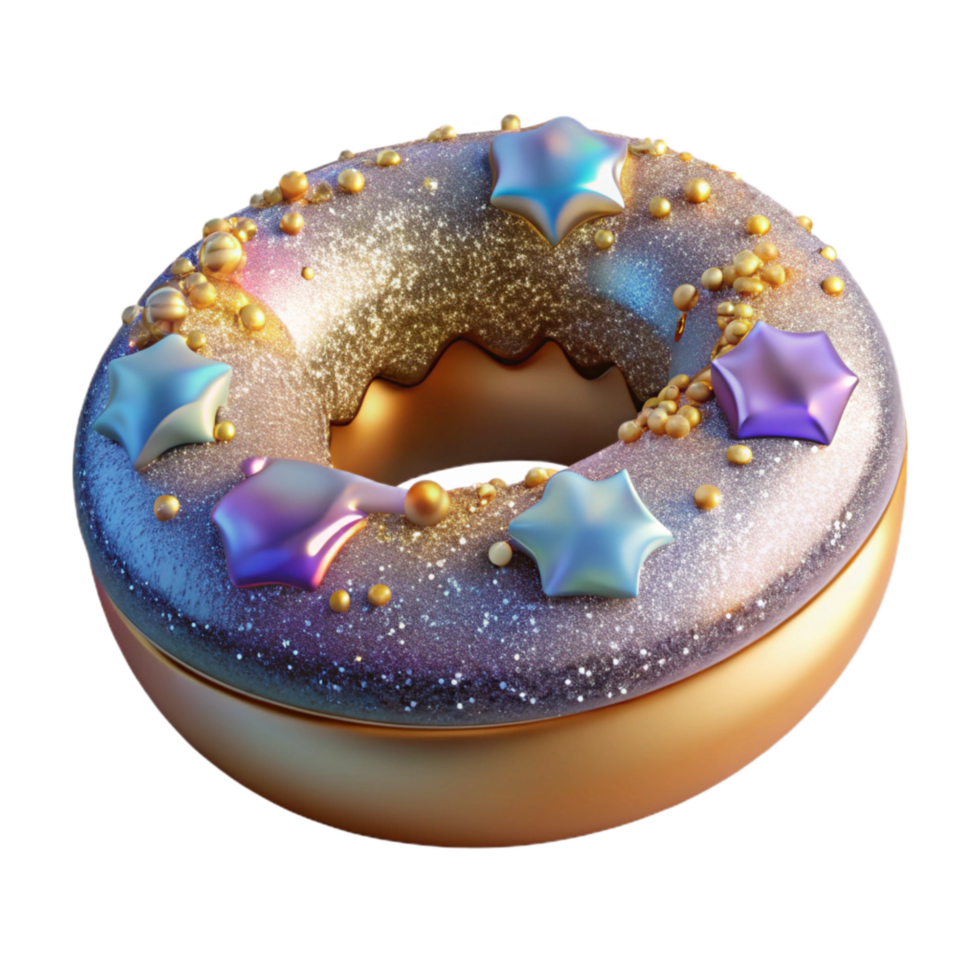 magnificent abstract Donut Isolated with Sprinkles and Transparent Background genuine png
