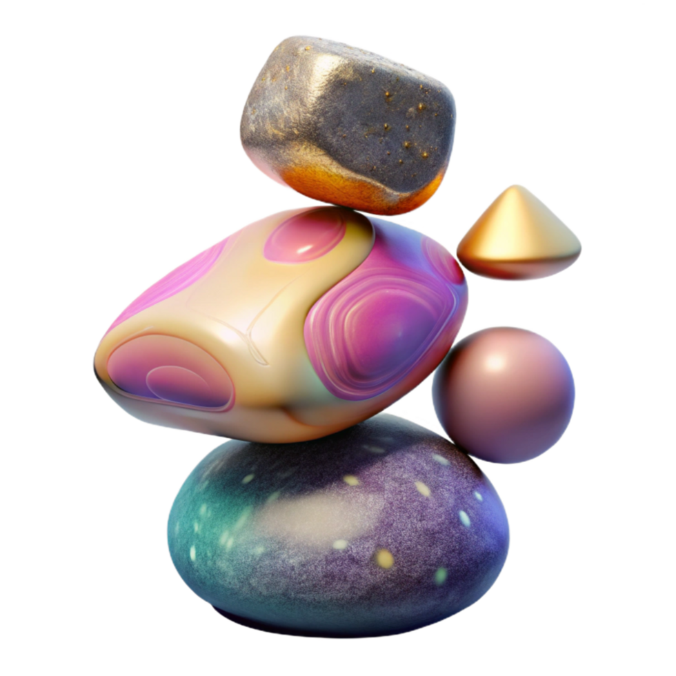 elegant vintage D Rendered Balancing Rocks with Realistic Lighting Cutout genuine png