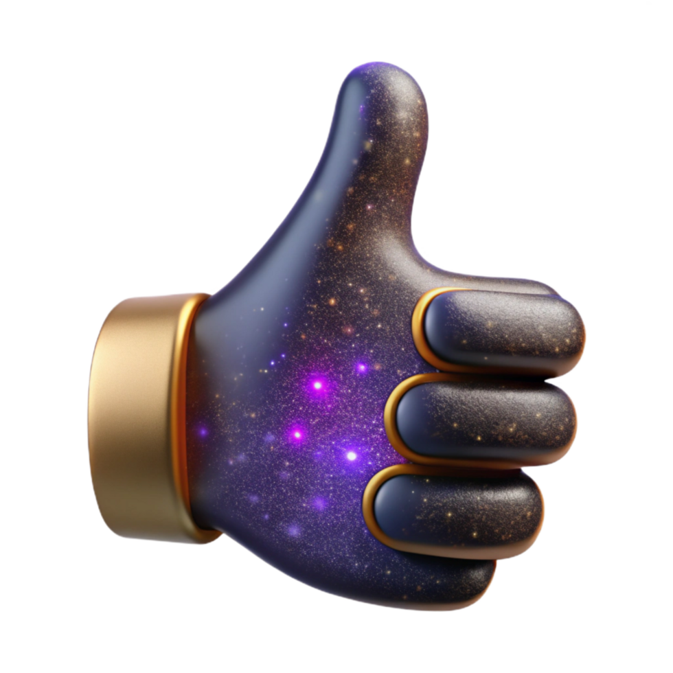 wonderful traditional D Rendered Thumbs Up Icon Transparent original png