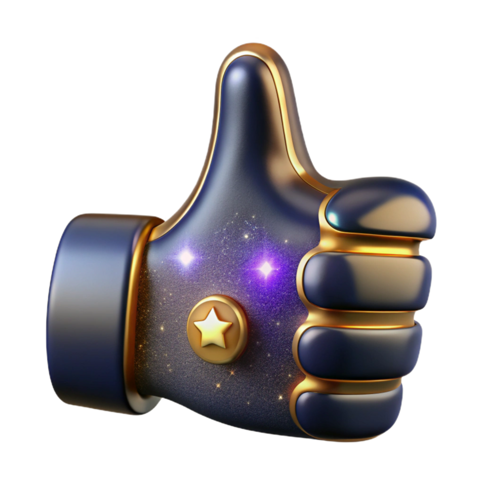 wonderful classic D Rendered Thumbs Up Icon Transparent detailed png