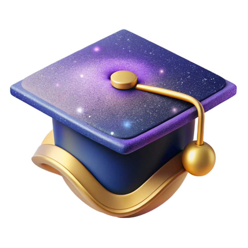 impressive rustic D Rendered Graduation Cap Icon Transparent authentic png