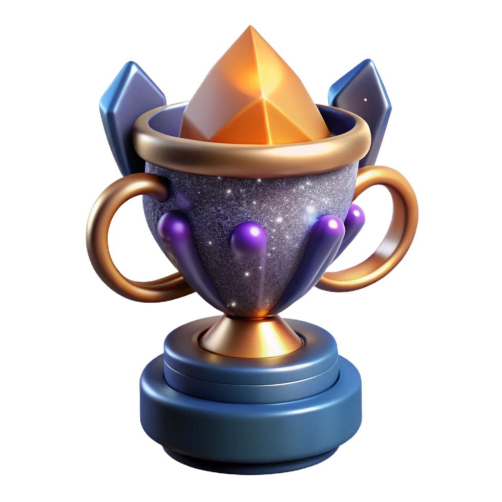 impressive artistic D Rendered Trophy Icon Transparent authentic png