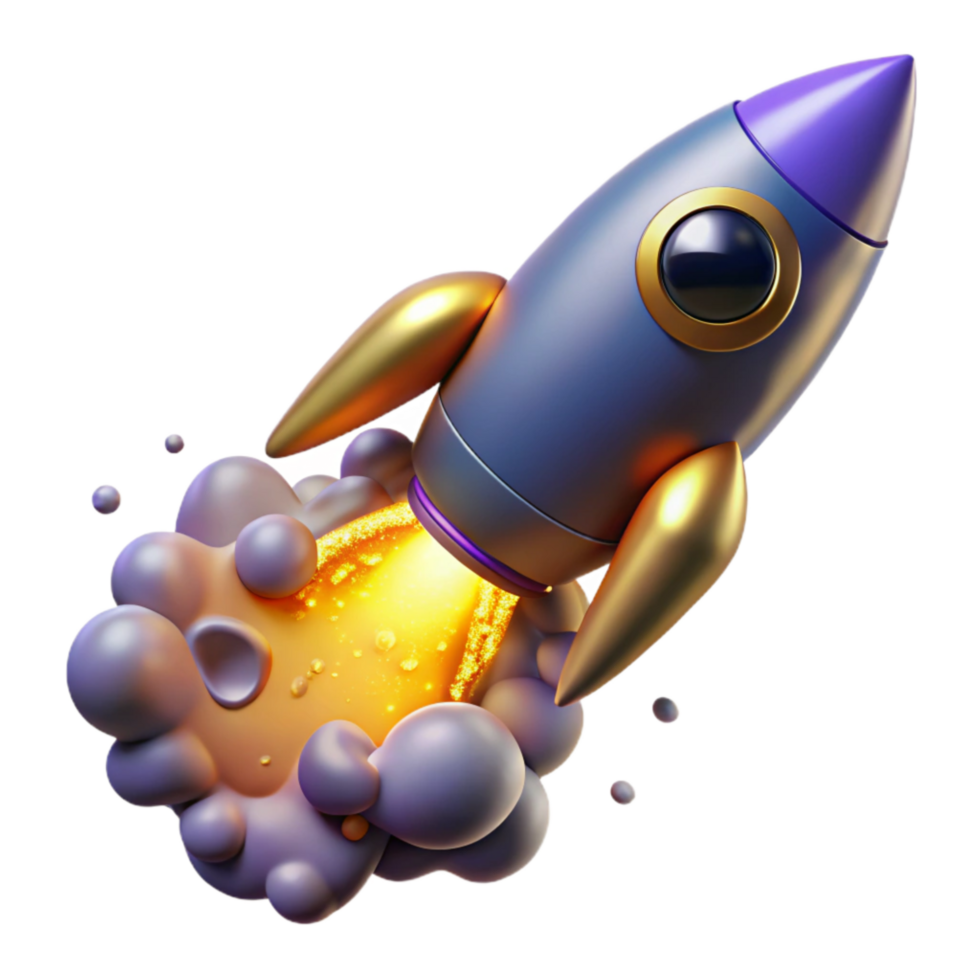 wonderful contemporary Dynamic Rocket Launch Cutout with Fiery Plume genuine png