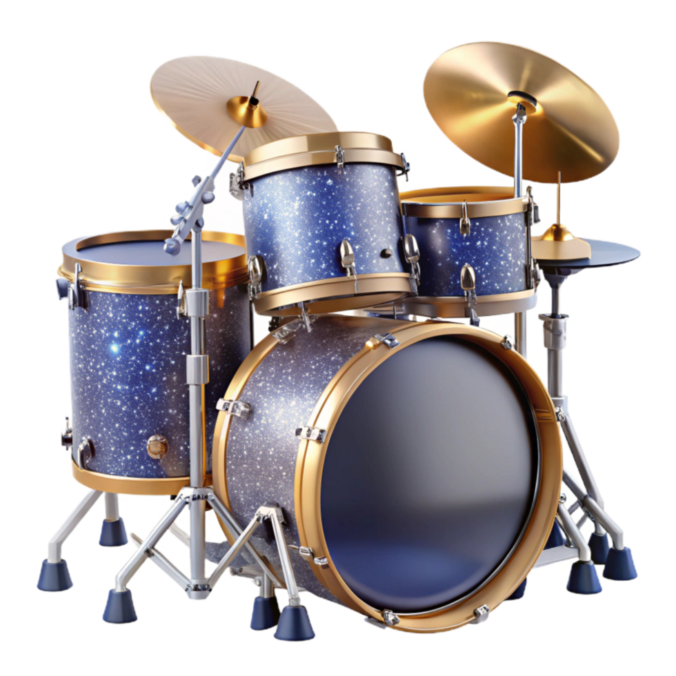 extraordinary traditional Drum Set Front View Transparent Background authentic png