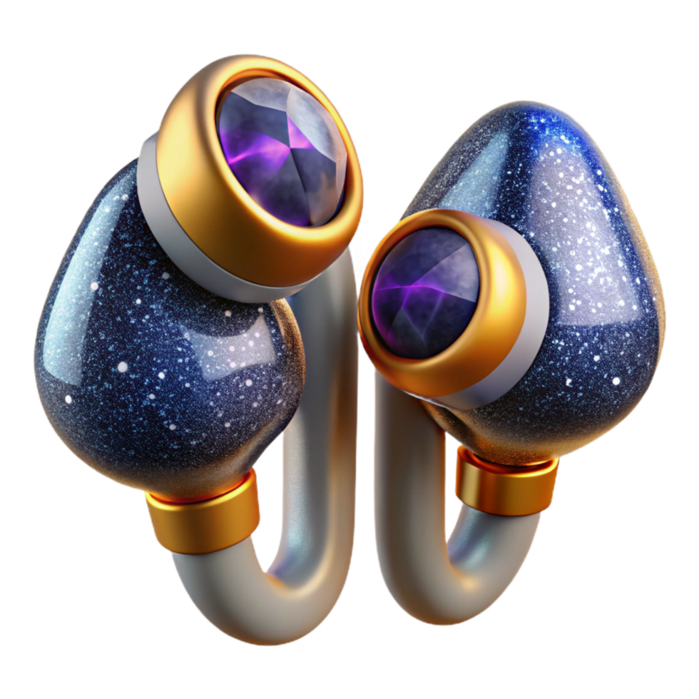 impressive modern Earbuds Front View Isolated Element high quality png