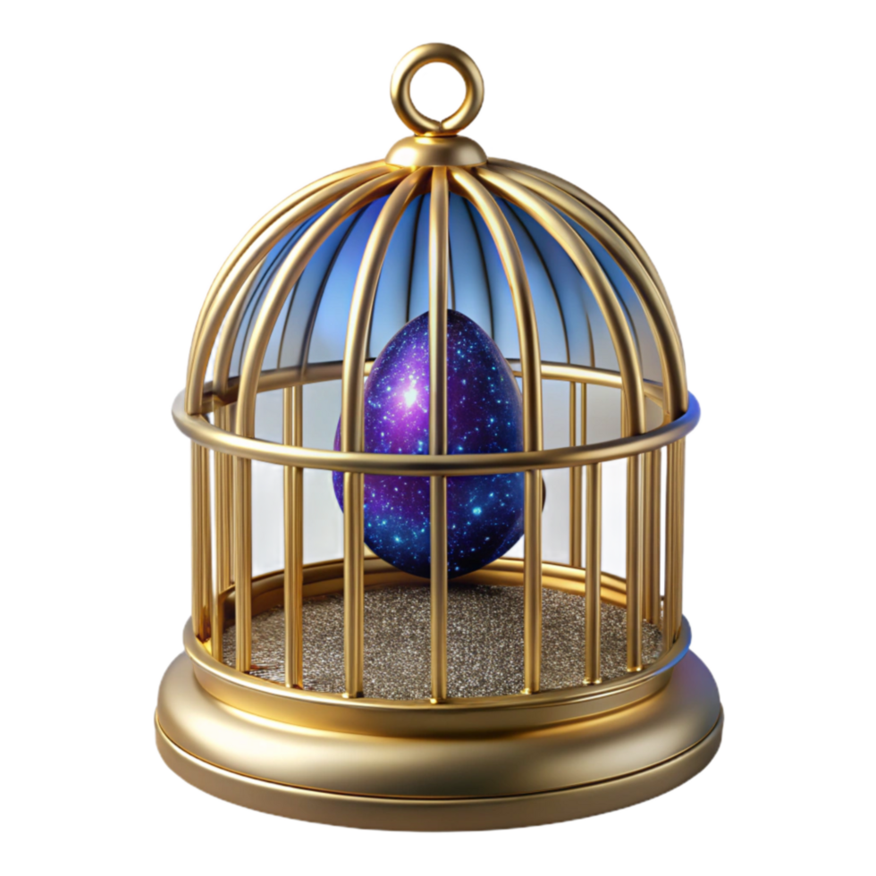 wonderful modern Empty Birdcage Front View Cutout high resolution png