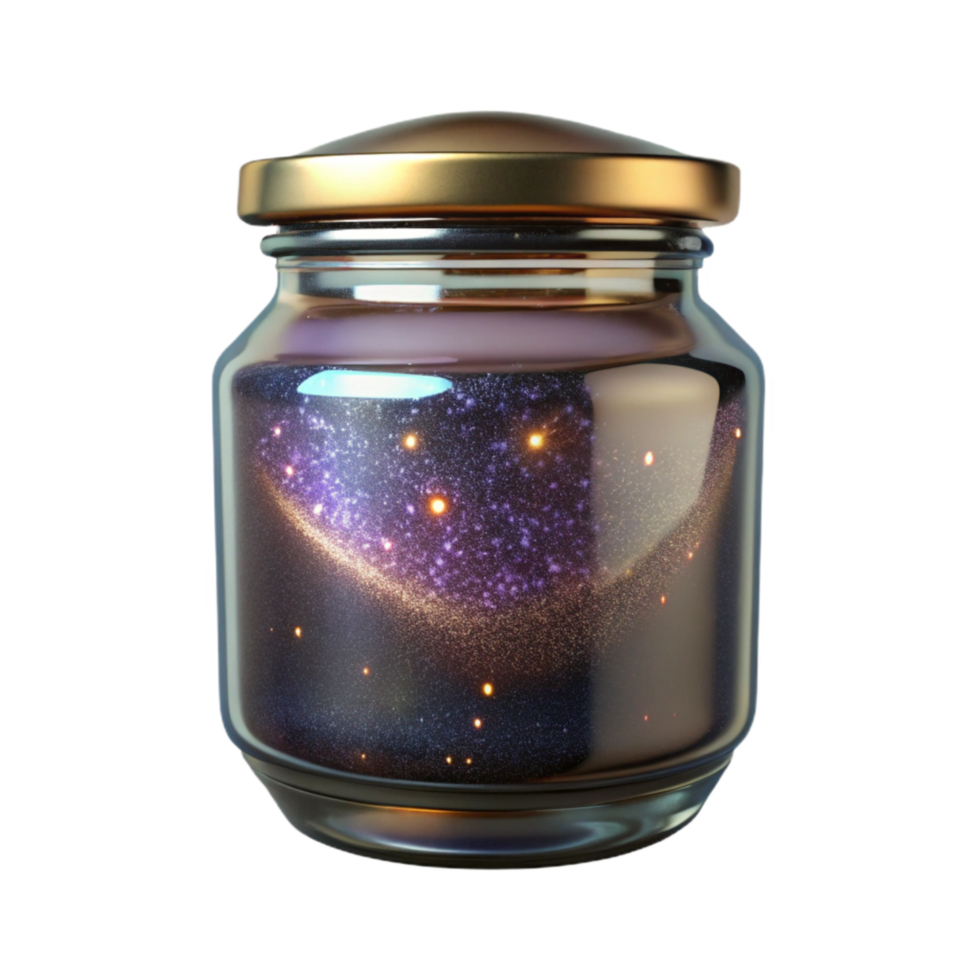 wonderful minimalist Empty Glass Jar Front View Isolated high quality png