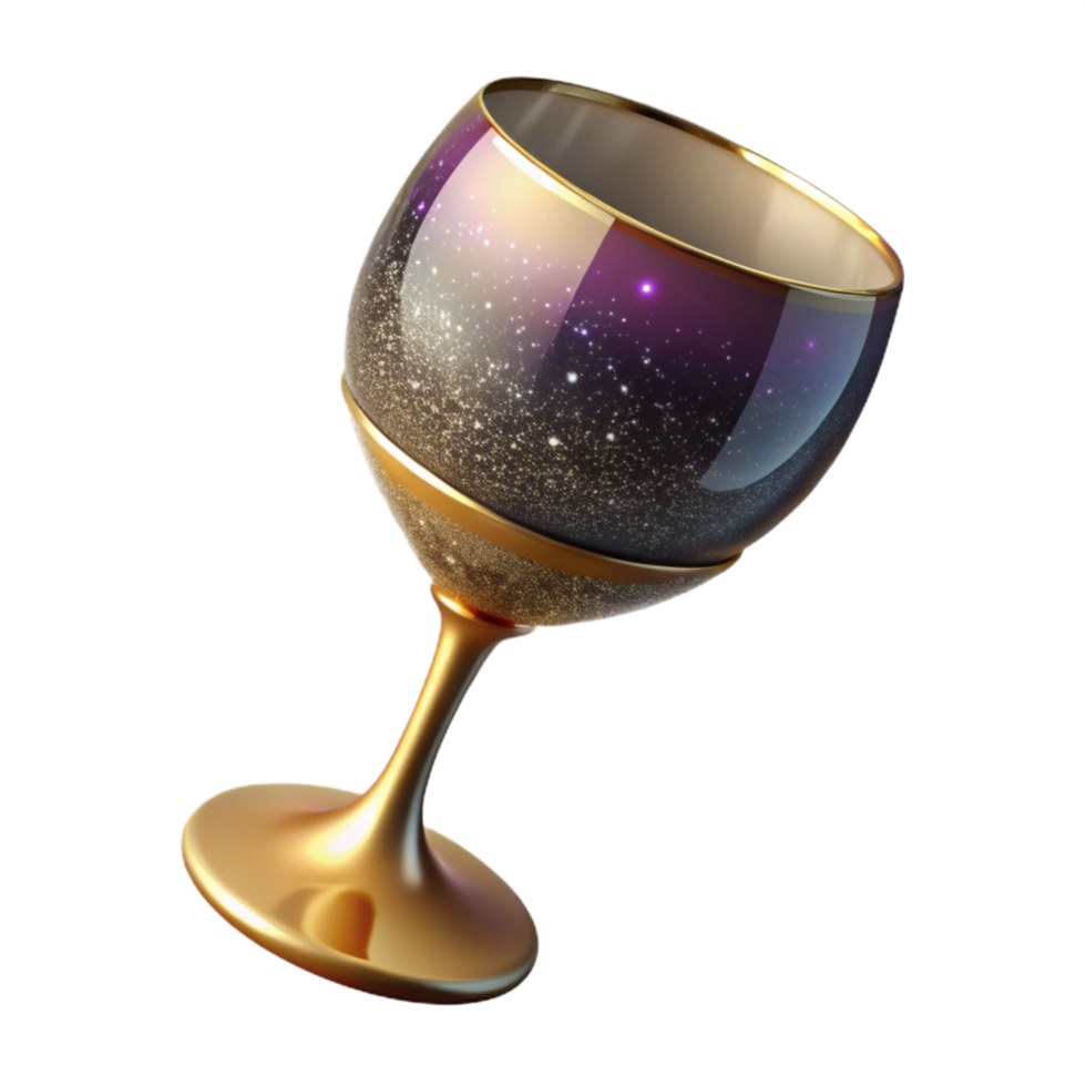 extraordinary creative Empty Wine Glass Angled View Isolated authentic png