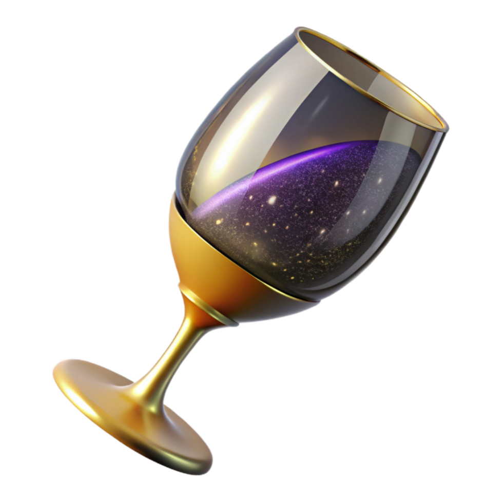 extraordinary abstract Empty Wine Glass Angled View Isolated high resolution png