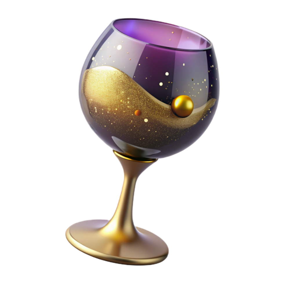 magnificent artistic Empty Wine Glass Cutout with Clear Glass genuine png