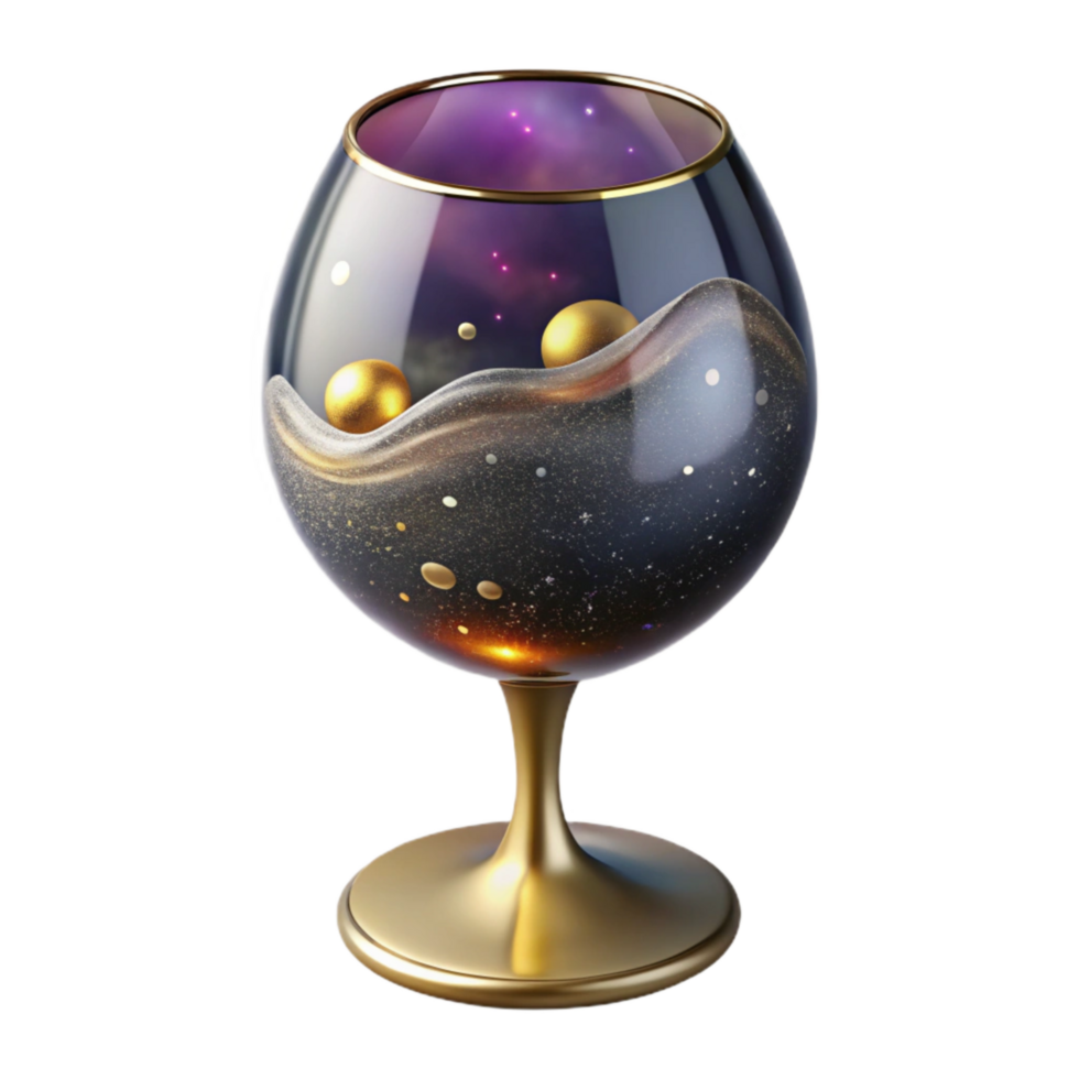 magnificent artistic Empty Wine Glass Cutout with Clear Glass authentic png