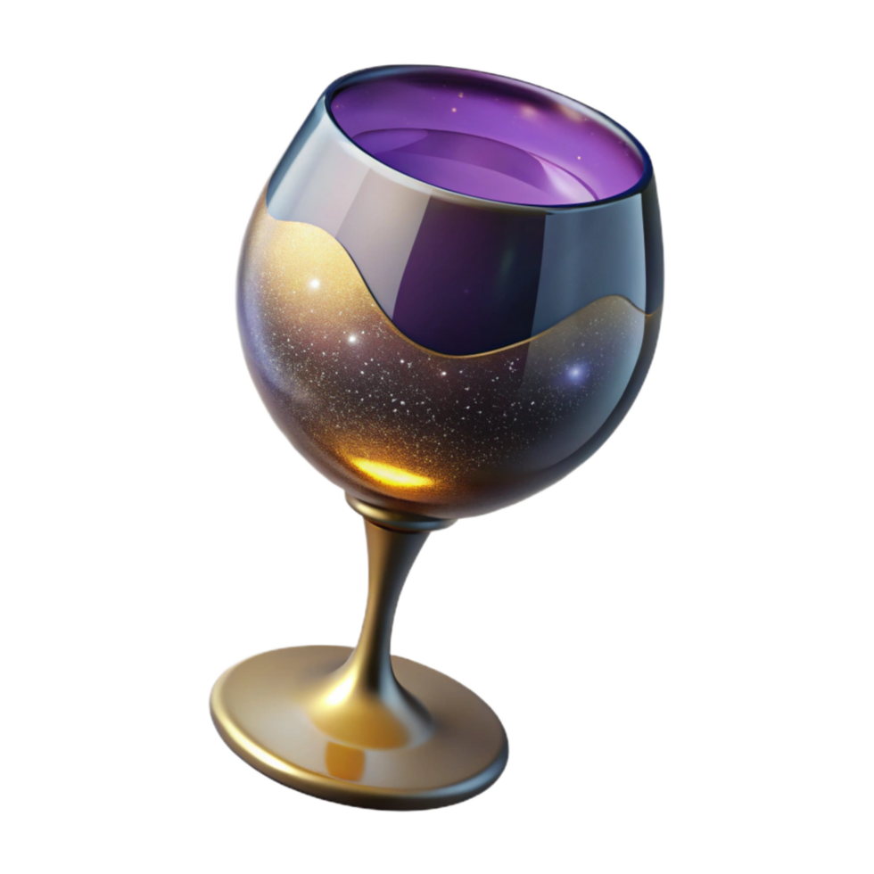 magnificent rustic Empty Wine Glass Side View Isolated Element high quality png