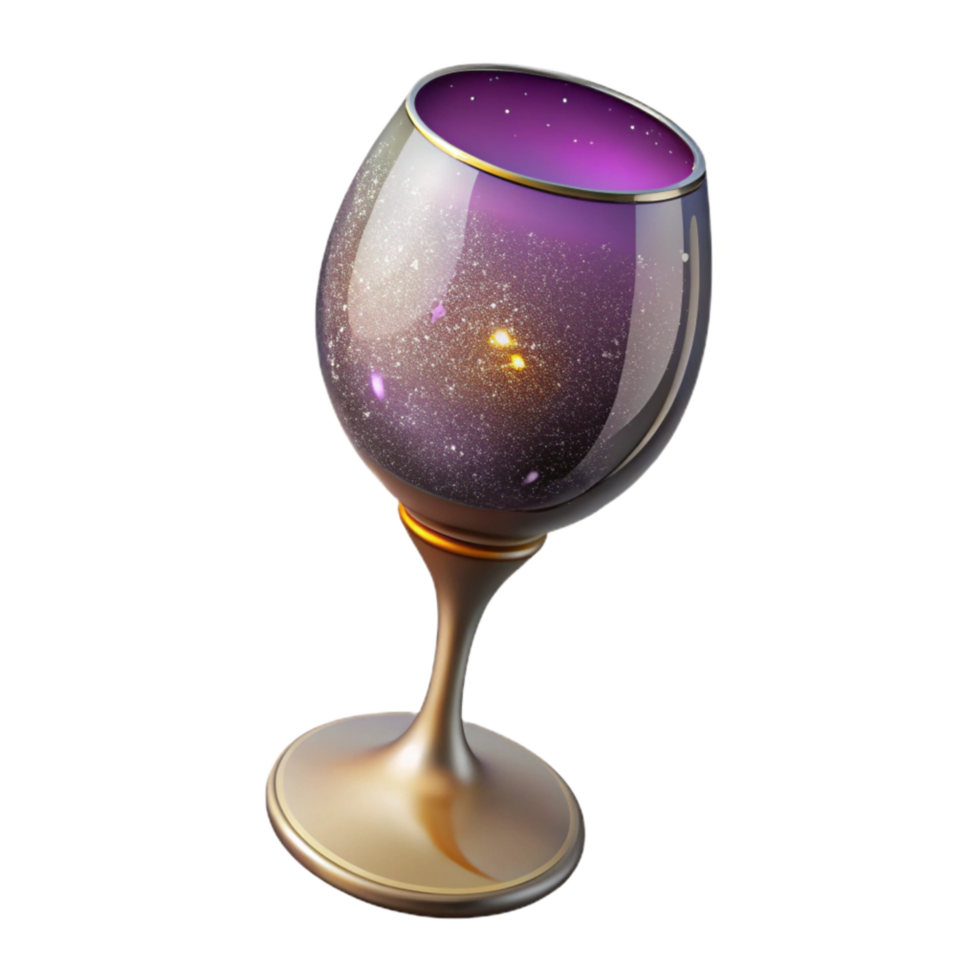 stunning rustic Empty Wine Glass Side View Isolated Element detailed png