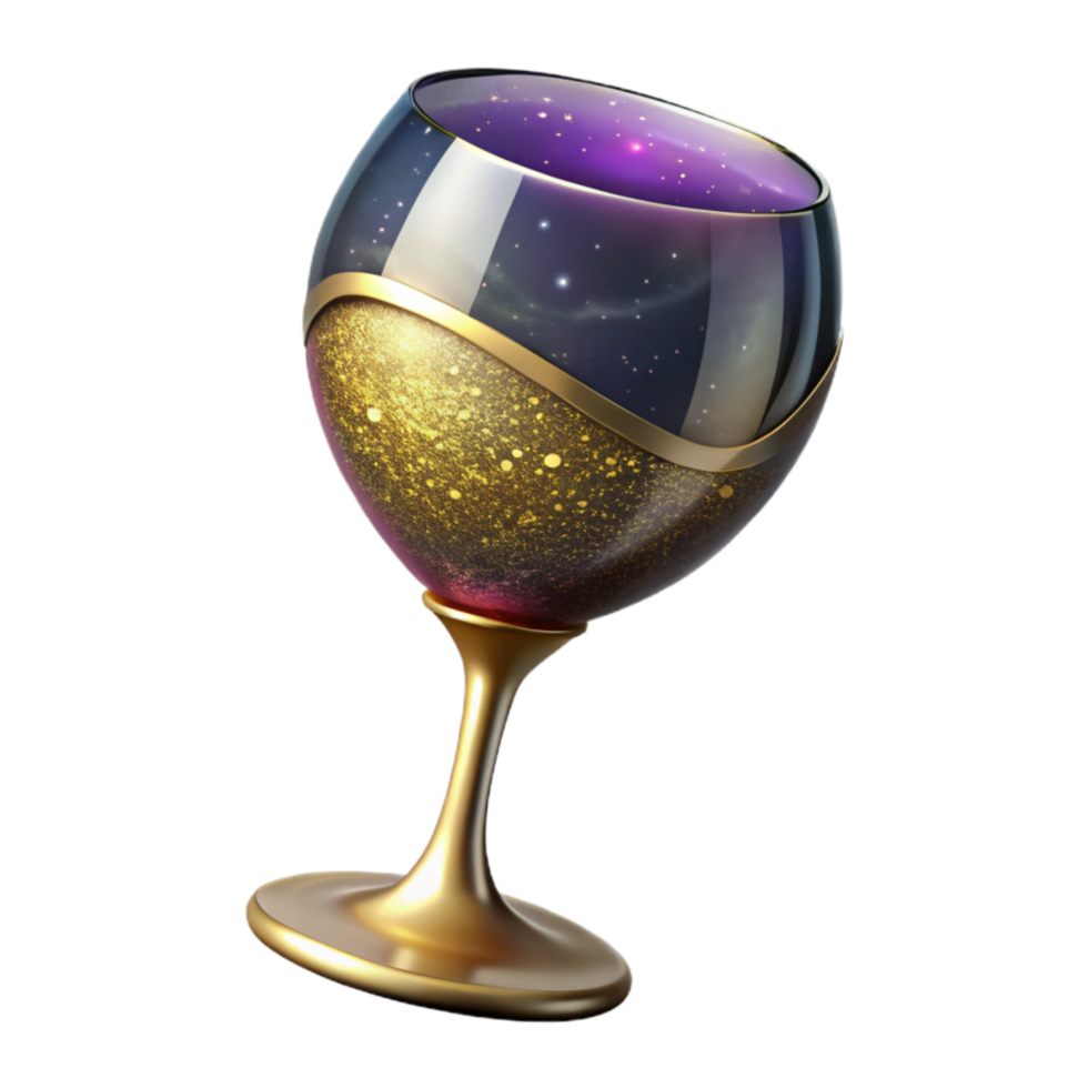 extraordinary abstract Empty Wine Glass Side View Isolated Element original png