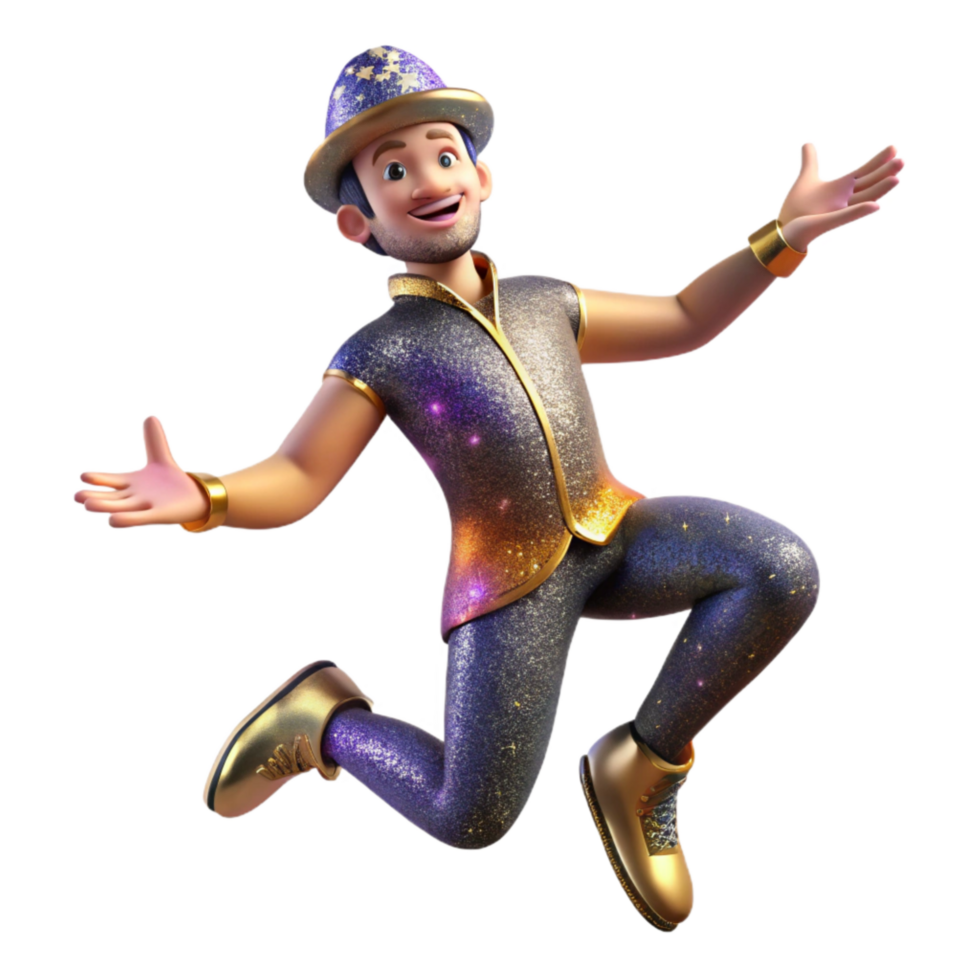 stunning creative Energetic Tap Dancer Cutout with Rhythmic Motion detailed png