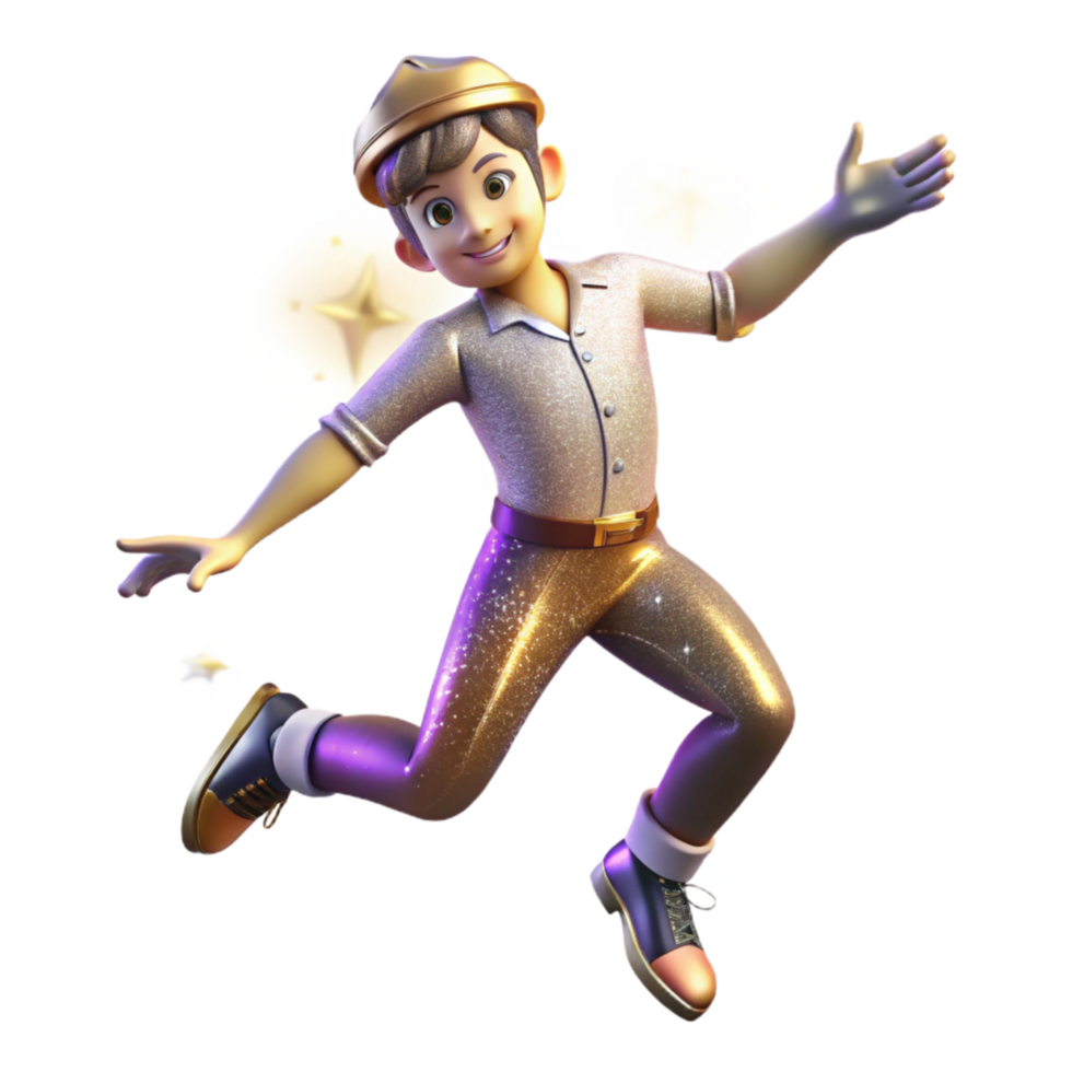 magnificent modern Energetic Tap Dancer Isolated with Rhythmic Footwork and Spotlight high resolution png