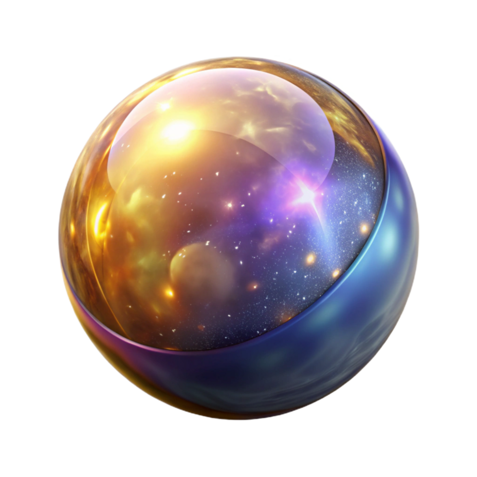 impressive modern Ethereal Glowing Orb Isolated on Transparent Background png