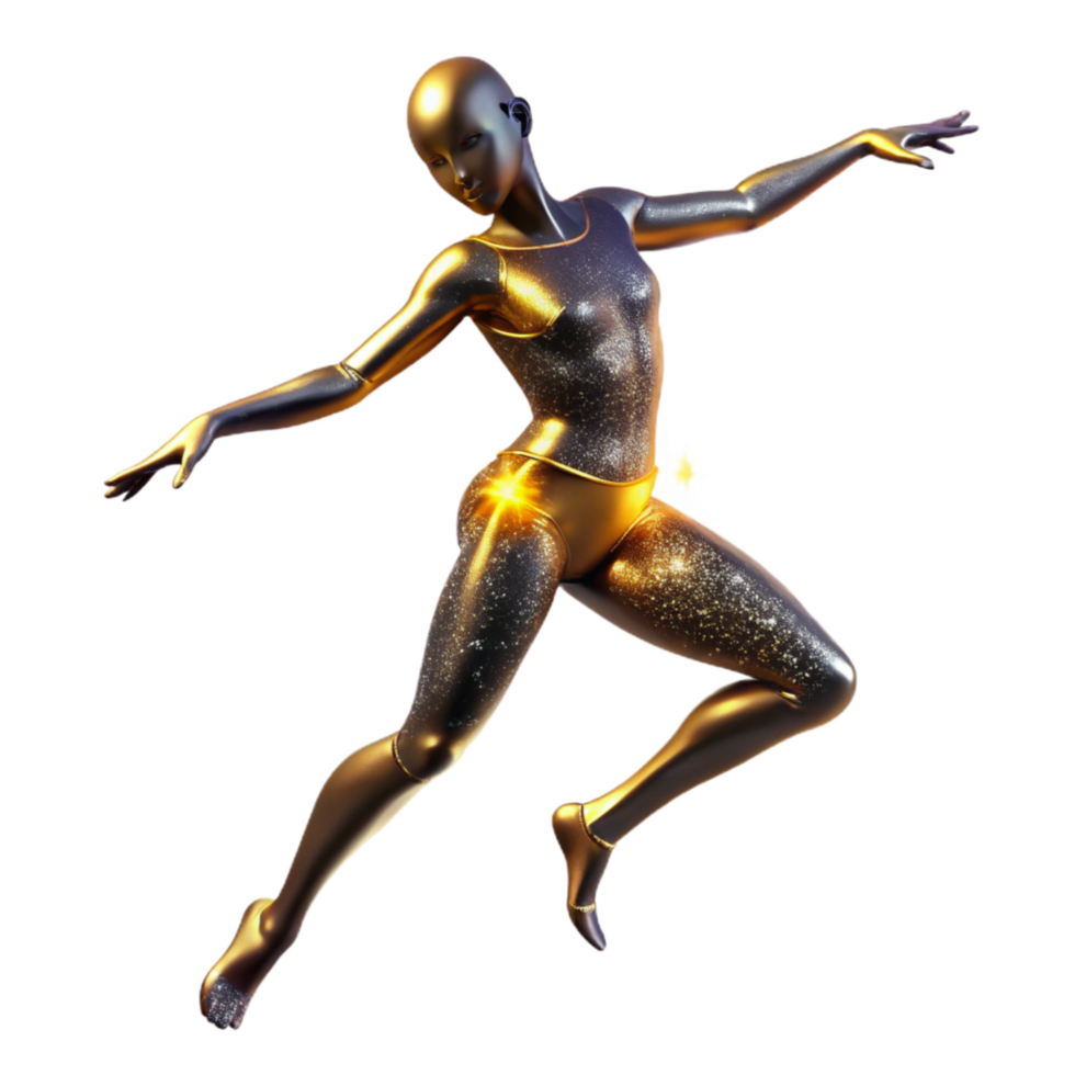 magnificent modern Expressive Dancer Silhouette Isolated with Dramatic Lighting authentic png