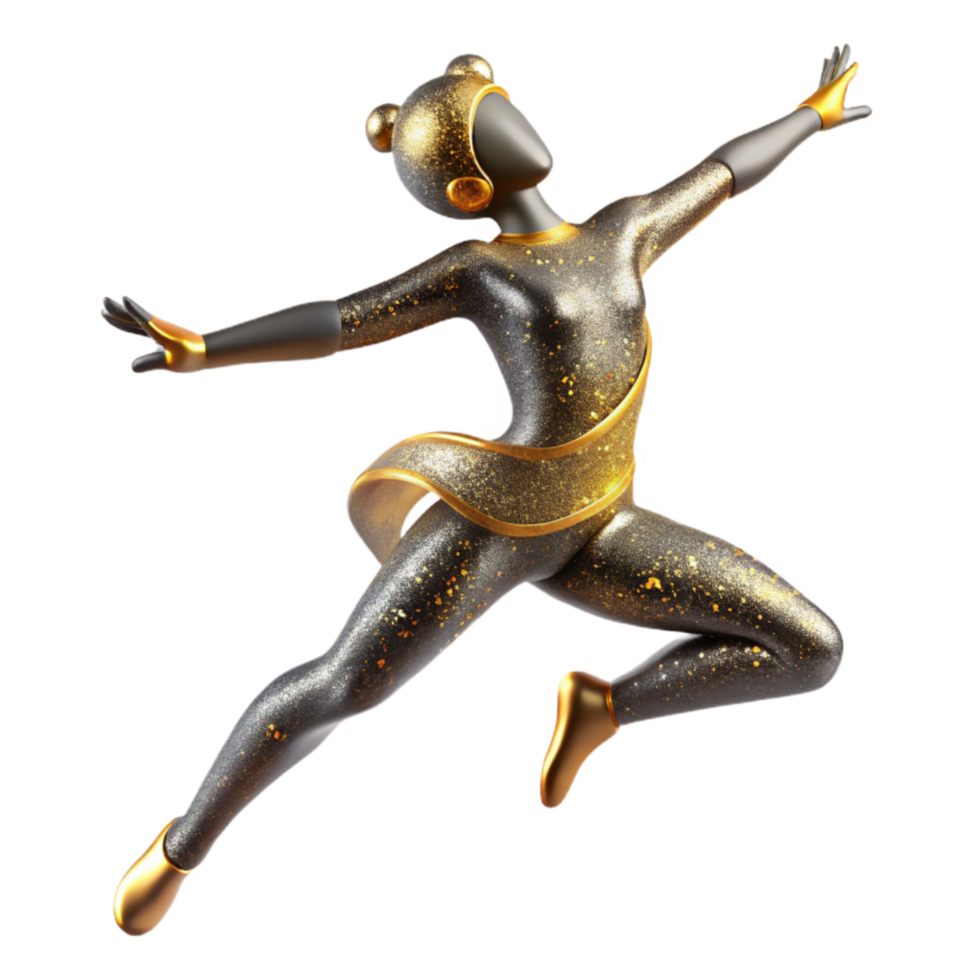 wonderful modern Expressive Modern Dance Figure Isolated with Blurred Motion premium png